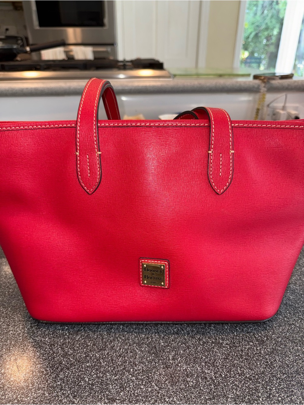 Dooney & Bourke Vibrant Red Saffiano Tote